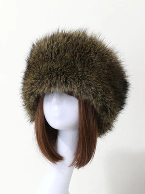 Womens Real Fox Fur Hat Russian Winter Warmer Ear Cap Ushanka Cossack Ski Black - Image 1 of 4