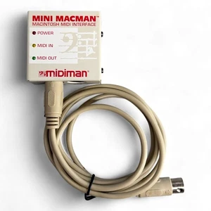 RARE Mini Macman Macintosh MIDI Interface Midiman Vintage Audio Accessory - Picture 1 of 8