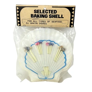 Nos Vintage ausgewählte Backschalen Japan Jakobsmuschel Meeresfrüchte Au Gratin Schalen Party - Bild 1 von 6