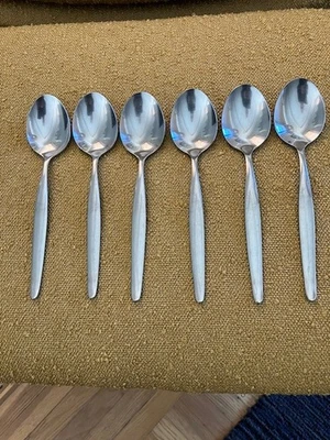 Lot of 6 WMF Cromargam Stainless Tablespoons Laurel  7" - Image 1 of 3