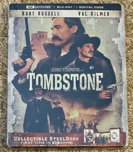 Tombstone Steelbook Val Kilmer (4K UHD + Blu-ray, No Digital) Ships ASAP! - Picture 1 of 2