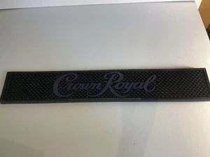 Crown Royal Rubber Bar Rail Derrame Mat 20.5” X 3.5” - Hombre Cueva Patio Bar - Imagen 1 de 5
