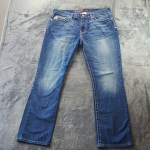 Cinch Ian Jeans Mens 38x32 Blue Denim Medium Wash Straight Leg Western M867236 - Picture 1 of 12