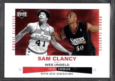 2002-03 Upper Deck Generations - Sam Clancy/Wes Unseld #232 #d 971/999 - Image 1 of 2