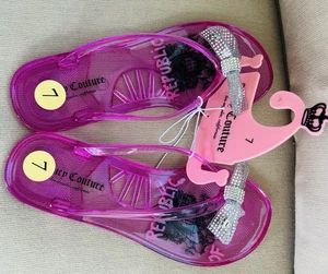 Chanclas Juicy Couture rosa de gelatina talla 7 - Imagen 1 de 2