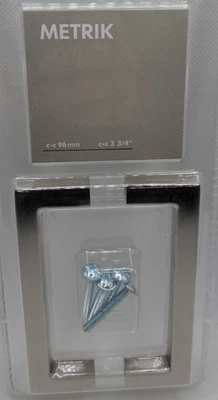 IKEA METRIK 901.388.33 Brushed Nickel Drawer Cabinet Pull Handles 2-Pack NEW - Image 1 of 4