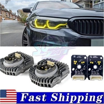 Adaptive Yellow Angel Eyes DRL For BMW M5 G30 G31 F90 530iX 540iX M550iX M5 - Image 1 of 4