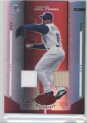 Combo de reliquias de espejo rojo materiales certificados Leaf 2004/250 Carlos Beltrán 04br Foto 1 de 3