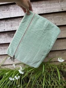Cotton Green Boho design two YKK Zip Ecofriendly Laptop Padded Case - Afbeelding 1 van 11