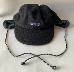 Patagonia Recycled Wool Poly Blend Ear Flap Sherpa Cap Size M Trapper Hunt - Picture 1 of 8