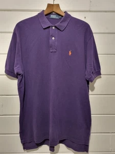 Ralph Lauren Polo Shirt Purple Short Sleeve Classic Fit Size XL orange Pony - Picture 1 of 11