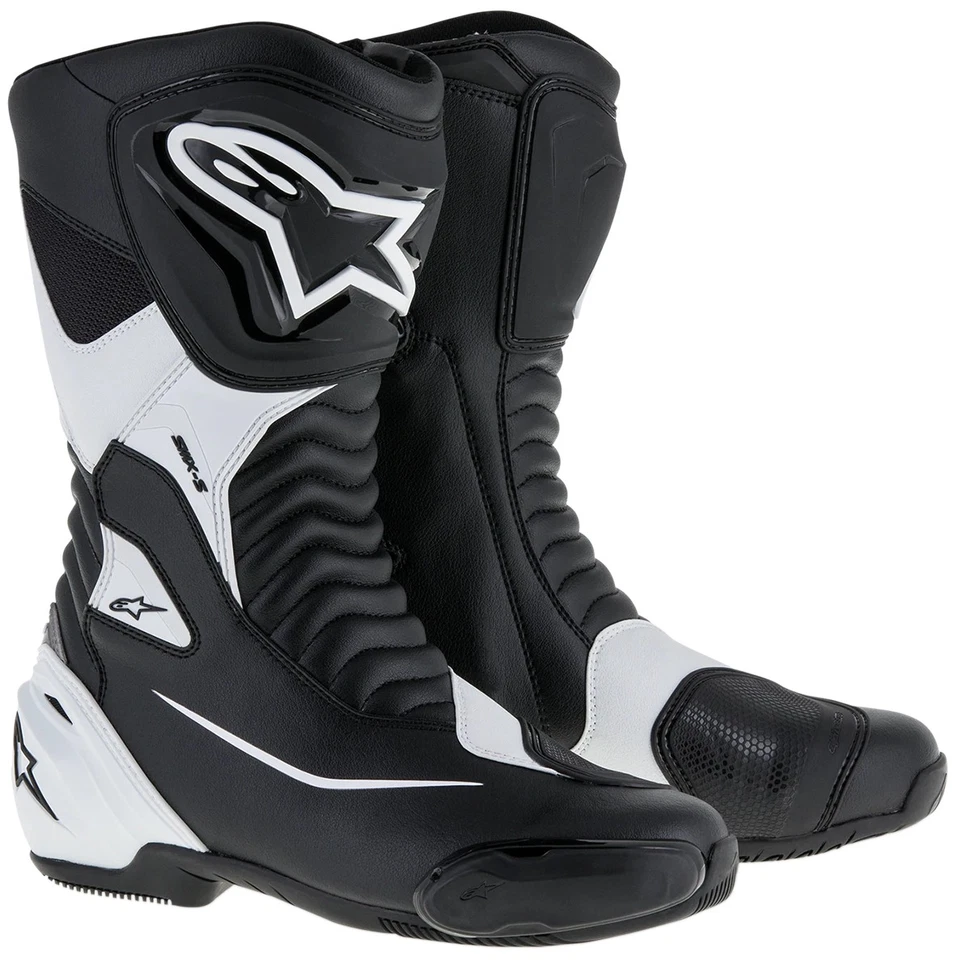 Alpinestars SMX-S Mens Motorcycle Boots Black/White - Image 1 of 1