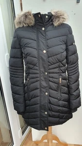 Centigrade Faux Down Coat with Removable Hood black size XL new QVC j3 - Picture 1 of 9