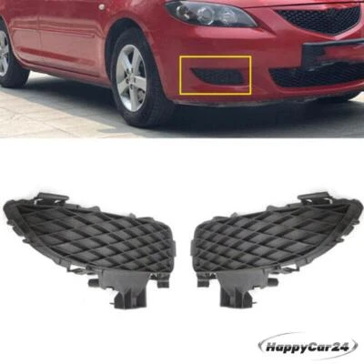 Pair For 2004-2008 Mazda 3 Fog Lamp Cover Bracket Front Fog Light Grille - Изображение 1 из 4