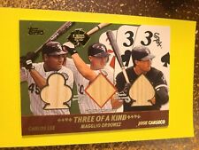 2002 Topps 5 Card Stud Relics  CANSECO-ORDONEZ-CARLOS LEE Three of a Kind BAT