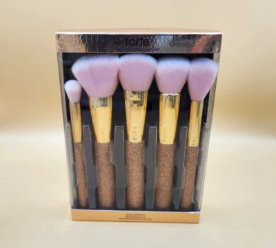 Juego de 5 brochas de contorno Tarte Goal Getters asas de lentejuelas de oro rosa Foto 1 de 3