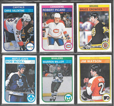 1982-83  OPC HOCKEY , 6 CARDS , VARIOUS PLAYERS (SEE SCANS)