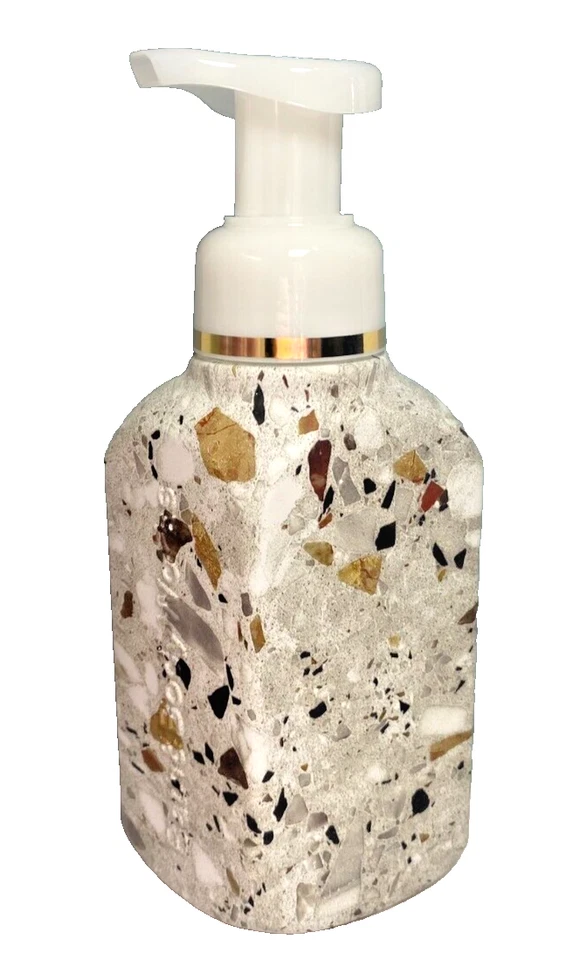 Bath & Body Works CREAM TERRACOTTA Marble Refillable Soap Dispenser  FREE SHIP - Image 1 of 2