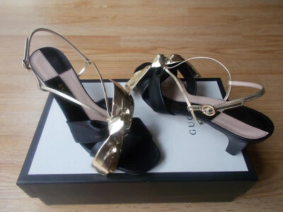$890 Gucci Daphne Bow Slingback 65 mm Sandals 39.5 US 9.5 10 Insole 10 3/8" NIB - Image 1 of 4