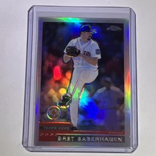 2000 Topps Chrome #12 Bret Saberhagen Refractor Red Sox