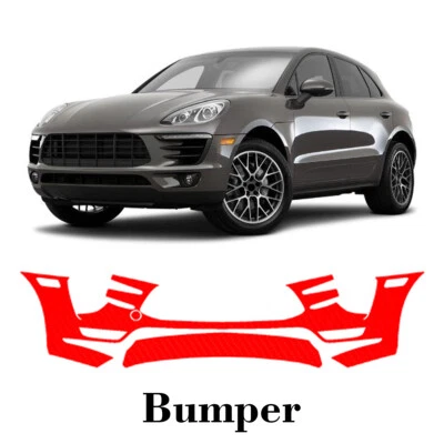 Película de protección de pintura PPF precortada para parachoques delantero para Porsche Macan Turbo 2014-2018 Foto 1 de 4