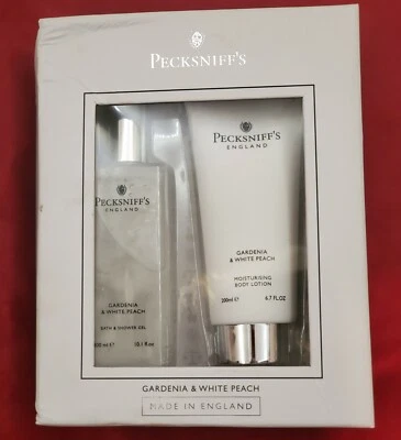 Pecksniff's GARDENIA & WHITE PEACH Bath Gel and Body Lotion Gift Set - Image 1 of 4