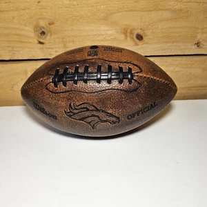Denver Broncos Leather 9inch Mini Logo Football Wilson Official - Picture 1 of 5