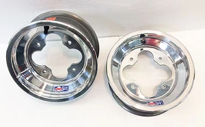 DWT A5 Llantas delanteras pulidas PAR 10" 10x5 3+2 4/144 450R 400EX 250R 700XX - Imagen 1 de 3