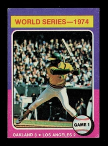 1975 Topps Baseball Card #461 World Series Game 1 Reggie Jackson EX b - Foto 1 di 2