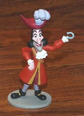 Disney "Captain Hook" From Peter Pan Movie 4.5 Inch Tall PVC Figurine Toy Only - Image 1 of 4