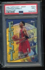 1998-99 Topps East West Refractor #EW4 Scottie Pippen & Kevin Garnett PSA 9 MINT