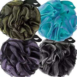 Bath Loofah Shower Sponge Body Back Scrubber Soft Mesh Shower Puffs Exfoliating  - Picture 1 of 12