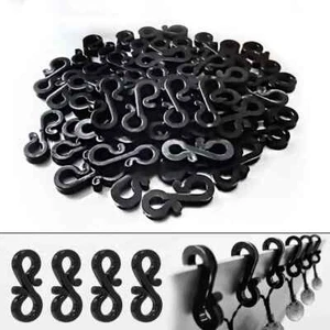 Gutter Hooks Clips Outdoor Indoor Christmas LED Fairy Lights Plastic Black 115 - Picture 1 of 2