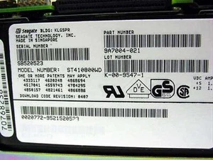 DISQUE DUR SCSI LARGE DIFFÉRENTIEL ST410800WD, 9A7004-001 SEAGATE 9 Go - Photo 1/2