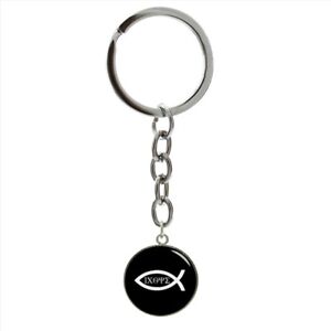 Christian Ichthus Symbol Keychain Key Ring Key Chain US Seller