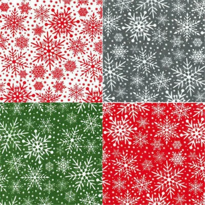 Tela Navidad Copos de Nieve Invierno Copos de Nieve Festivo Nieve Polialgodón Navidad Foto 1 de 4
