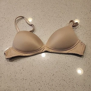Warners Bra 34A Nude Wireless Padded Push Up 02043 - Picture 1 of 3