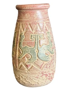 Vase Ceramic Studio Hand Crafted Art Pottery Rustic 9.5”T Good Used Condition - Picture 1 of 8