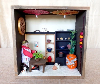 Caja de habitación miniatura estudio de cerámica diorama japonés amueblado artesanal Ter ÚNICO EN SU CLASE Foto 1 de 4