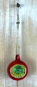 1 adornos navideños vintage alargados con sangría lágrima roja MCM Checoslovaquia - Imagen 1 de 8