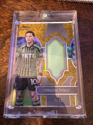 2024 Topps Finest MLS Patch Sebastian Driussi /50 Player Warn - Image 1 of 2