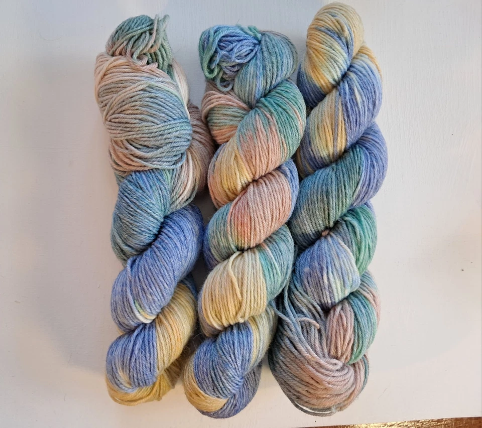 Lot Of 3 Skeins Hand Dyed Yarn  - Image 1 of 1