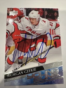 Morgan Geekie Signed Young Guns Upper Deck #210 Hurricanes 2021/22 Bruins - Bild 1 von 4