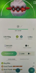 Pokemon Go Forretress 3 moves - PVP GREAT LEAGUE 1500 CP - Picture 1 of 1