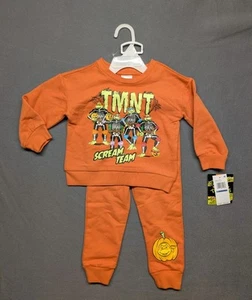 TEENAGE MUTANT NINJA TURTLES HALLOWEEN SWEATSHIRT PANTS SET KIDS 2T SCREAM TEAM - Picture 1 of 5