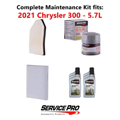 2021 Chrysler 300 5.7L Complete Air, Oil & Cabin Filter Kit (5W-20) - Image 1 of 4