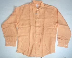 Brooks Brothers Madison Irish Linen Peach Shirt Gr. L Normcore Office Wear Sommer - Bild 1 von 15