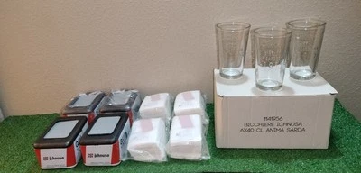 Lotto N°3 Grandi Bicchieri Di Vetro Da 40CL E 4 Porta Tovaglioli Birra Ichnusa - Immagine 1 di 4