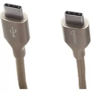 AmazonBasics Double Braided Nylon USB C to USB C 2.0 Cable 6ft | 1.8M Gold Long - Picture 1 of 5