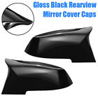 For Bmw F20 F21 F22 F30 F32 F36 Side Mirror Cover Cap Glossy Black Left+Right
